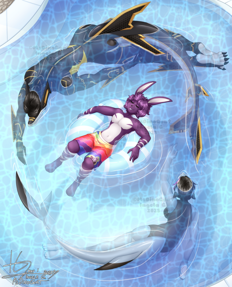 Fully coloured fullbody illustration example